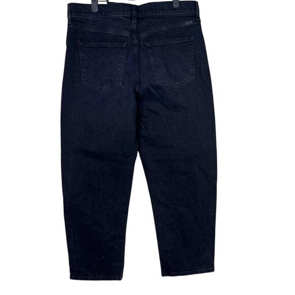 AYR The Knockout Barrel Leg Ankle Cropped stretch Denim Jean 30 Film Noir Black - Picture 14 of 16